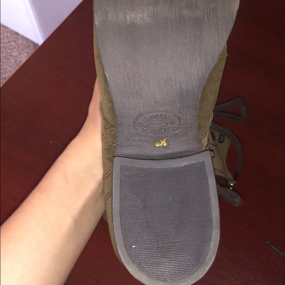 Olive green combat boots - Picture 4 of 4